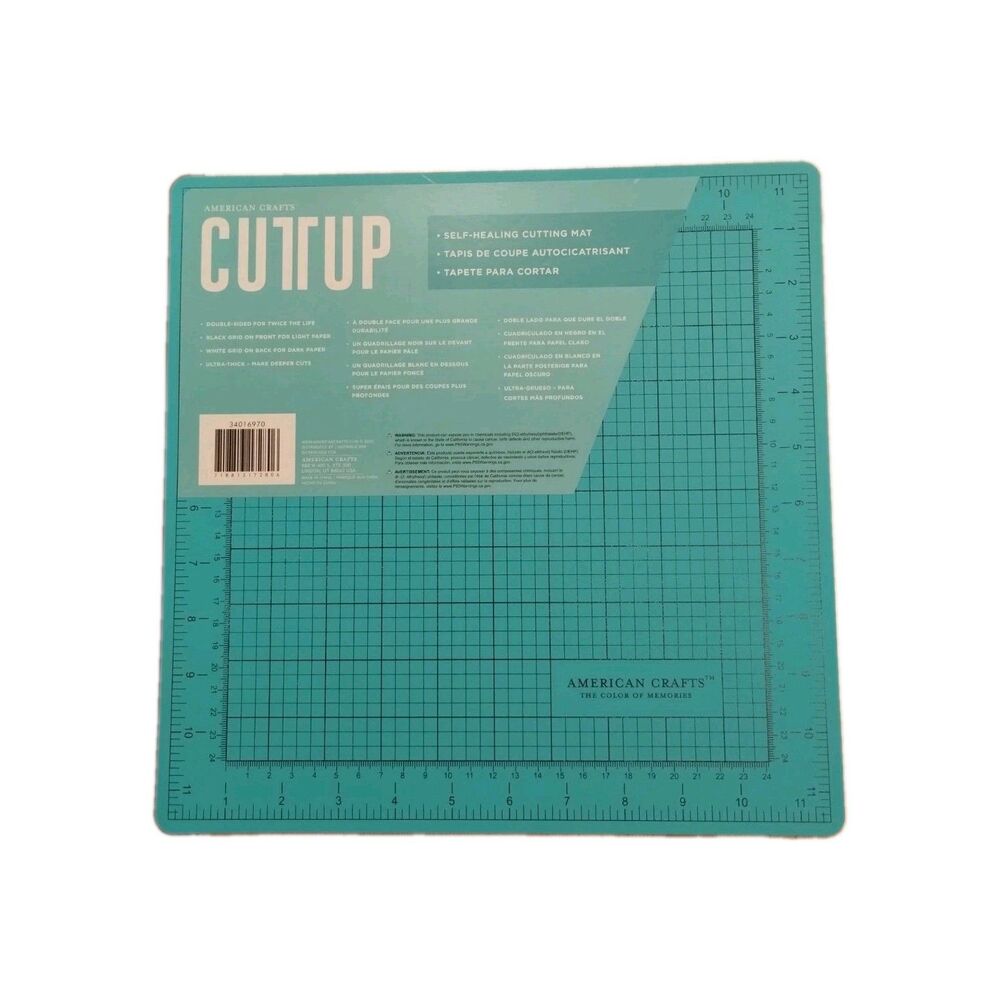 American Crafts Double-Sided Self-Healing Cutting Mat Aprox 12" x 12" NEW